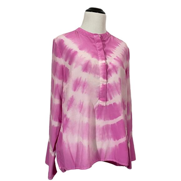 J. Crew Tie-dyed Silk Tunic - Pink - Medium - Picture 1 of 15